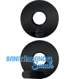 SOLIDO Dr�ckerrosette - rund, innen Sperrknopf, au�en Not�ffner, schwarz