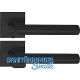 SOLIDO Solo Dr�ckergarnitur NORWEGEN - Flachrosette eckig WC, Not�ffner, schwarz