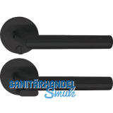 SOLIDO Solo Dr�ckergarnitur NORWEGEN - Flachrosette rund WC, Not�ffner, schwarz