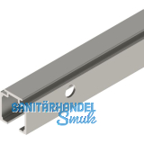 SOLIDO 100 Laufschiene seitlich gebohrt L=2200 mm Edelstahl-Effekt