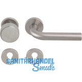 SOLIDO Wechselgarnitur DUBLIN DIN - auf Rosette PZ, 38 - 45, Edelstahl matt