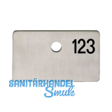 SOLIDO Namensschild ohne Spion mit Gravur, 120x70x6 mm, Edelstahl matt