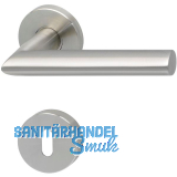 SOLIDO Dr�ckergarnitur GLASGOW DIN - auf Rosette BB, 38 - 45, Edelstahl matt