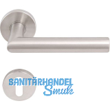 SOLIDO Dr�ckergarnitur NORWEGEN DIN - auf Rosette PZ, 38 - 45, Edelstahl matt