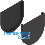 SOLIDO 100 Abdeckkappen-Set Glas Punktbefestigung rund schwarz