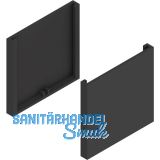 SOLIDO 100 Abdeckkappen-Set Glas Punktbefestigung eckig schwarz