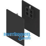 SOLIDO 100/HELM Abdeckkappen-Set Blende H/G mit Abstandsprofil 15 schwarz matt