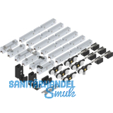 SOLIDO 100 Teleskopbeschlagset Glas 3-flg. ohne Laufschiene F�hrung schwarz