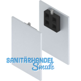 SOLIDO 100/HELM Abdeckkappen-Set Blende H/G beidseitig Deckenmontage silber