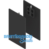 SOLIDO 100/HELM Abdeckkappen-Set Technikblende Abstandsprofil 15 schwarz matt