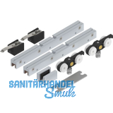 SOLIDO 100 Beschlagset Glas ohne Laufschiene Bodenf�hrung silber