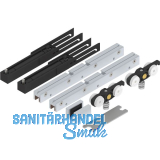 SOLIDO 100 Beschlagset Glas mit Einzugsd�mpfung Bodenf�hrung silber