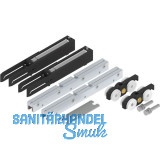 HELM 140 Beschlagset Glas mit Einzugsd�mpfung beidseitig ohne Laufschiene