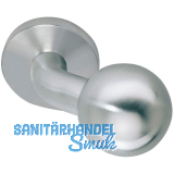 SOLIDO T�rknopf gekr�pft � 50 mm auf Rosette, Gewinde M 12, Edelstahl matt