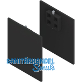 SOLIDO 100 Abdeckkappen-Set Anschlagkasten Wandmontage schwarz matt