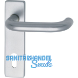 FH-Dr�ckergarnitur GEOS 1754/D52K auf Kurzschild PZ88, 38 - 43, silber eloxiert