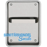 Turnhallenmuschel, 170 x 240 mm, links, ungelocht, VK 9 mm, Edelstahl matt