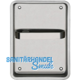 Turnhallenmuschel, 170 x 240 mm, rechts, ungelocht, VK 9 mm, Edelstahl matt