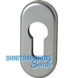 FSB Zylinderrosette 17 1757 oval, 32,5 x 70 x 7 mm, Aluminium silber eloxiert