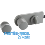 Trennwand-Verriegelung mit Riegelschloss, grau