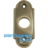 Dr�ckerrosette WG oval, 32 x 74 x 16 mm, Messing poliert