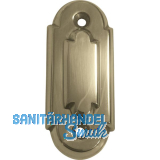 Oval-Schl�sselrosette BB m. Hangerl, Gr. 32 x 74, Messing pol