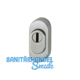 Sicherheitsrosette PZ au�en oval, m Kzs., Edelstahl matt