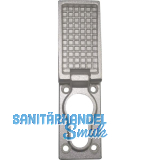 Regenschutzrosette mit Schutzkappe, 27 x 55 x 8 (15)mm, silber eloxiert