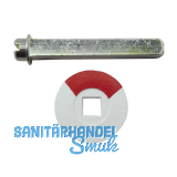 Not�ffner f. WC-Langschilder u. Rosetten mit Sichtschlitz,Stahl gelb passiviert