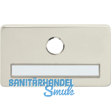 SOLIDO Namensschild ohne Spion, m. Bohrung � 14 mm, Edelstahl matt