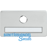 SOLIDO Namensschild ohne Spion, m. Bohrung � 14 mm, silber eloxiert