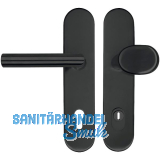 SH-Wechselgarnitur GEHRUNG -auf Schild PZ92, mit Kzs., Edelstahl schwarz