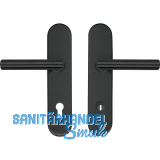 SH-Dr�ckergarnitur GEHRUNG -auf Schild PZ88, mit Kzs., Edelstahl schwarz