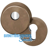 FSB Sicherheits-Zylinderrosette rund mit Kernziehschutz, Bronze