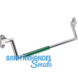 HEWI Panikstange 160XA30 o. Stift f�r BKS, 861-1010mm, Edelstahl /Polyamid gr�n
