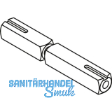 HEWI Vierkantstift geteilt 72.3PS, 9mm, Stahl verzinkt XP 15 / XF 25