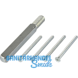 GEOS FH Stift - und Schraubenset f�r Wechselgarnitur, 37 - 42 mm, DIN18 273