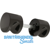 T�rknopf 122.23 - auf Rosette, - mit Spezial - Dr�ckerrosette, tiefschwarz