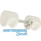 T�rknopf 122.23 - auf Rosette, - mit Spezial - Dr�ckerrosette, reinwei�