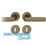 FSB Dr�ckergarnitur 12 1267 ASL auf Rosette BB, Aluminium mittelbronzefarbig