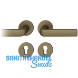 FSB Dr�ckergarnitur 12 1267 ASL auf Rosette PZ, Aluminium mittelbronzefarbig