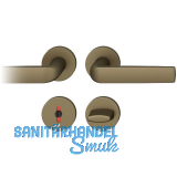 FSB Dr�ckergarnitur 12 1267 ASL auf Rosette WC, Aluminium mittelbronzefarbig