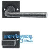 HALC� Dr�ckergarnitur S�LL - auf Rosette WC, TS-50, schwarz passiviert