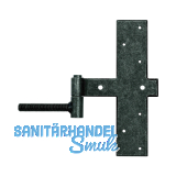 T�rkreuzband Hall/S�ll gerade, universal, Schmiedeeisen verzinkt geschw�rzt