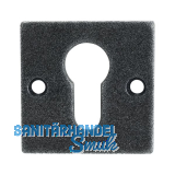 HALC� Zylinderrosette HALL & S�LL - PZ, 52 x 52 mm, verzinkt schwarz passiviert