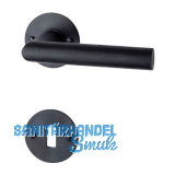 HALC� Dr�ckergarnitur DAVOS - auf runder Rosette BB, TS-50, Schwarzstahl