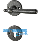 SH-Dr�ckerhalbgarnitur GRAZ auf Rosette PZ, verzinkt schwarz passiviert