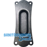 Schiebet�rmuschel 40x120mm gebogen, verzinkt schwarz hell passiviert