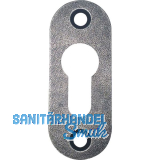 HALC� Zylinderrosette STUBAI, oval, 26 x 66 mm, verzinkt schwarz hell passiviert