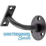 Handlauftr�ger rund Dreipunktbefestigung, Wandabstand 78 mm, schwarz passiviert